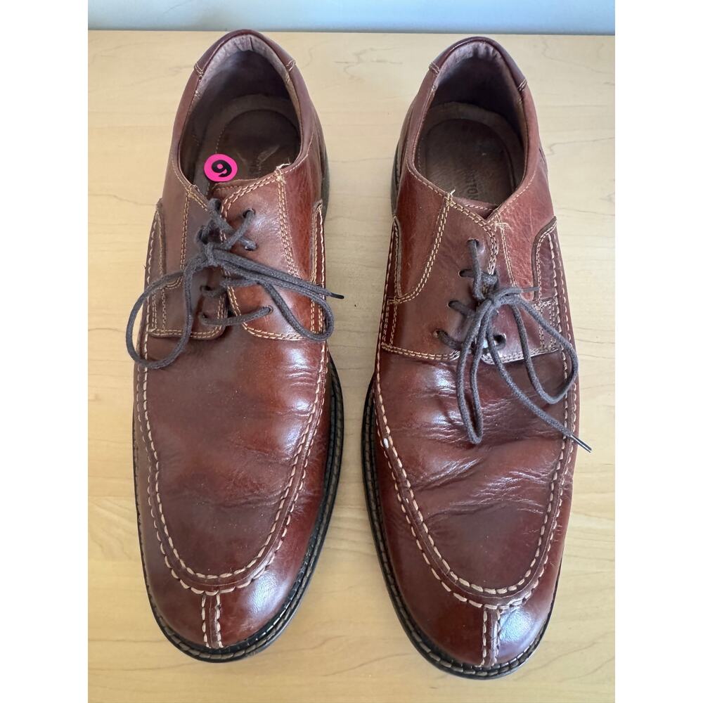 Johnston & Murphy XC4 Men's Size 9 Brown Leather Split Toe Moc Toe Oxford Shoes